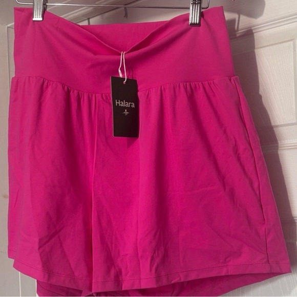 NWT HALARA Women's Athletic Pink softly zero 2:1 airy yoga 5” shorts. - Picture 5 of 6